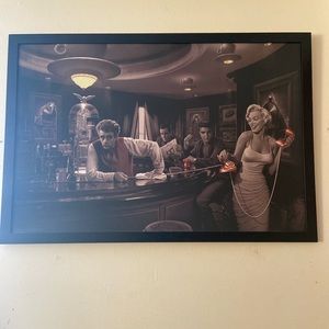 Marilyn Monroe and Elvis Presley diner Canvas!!!.